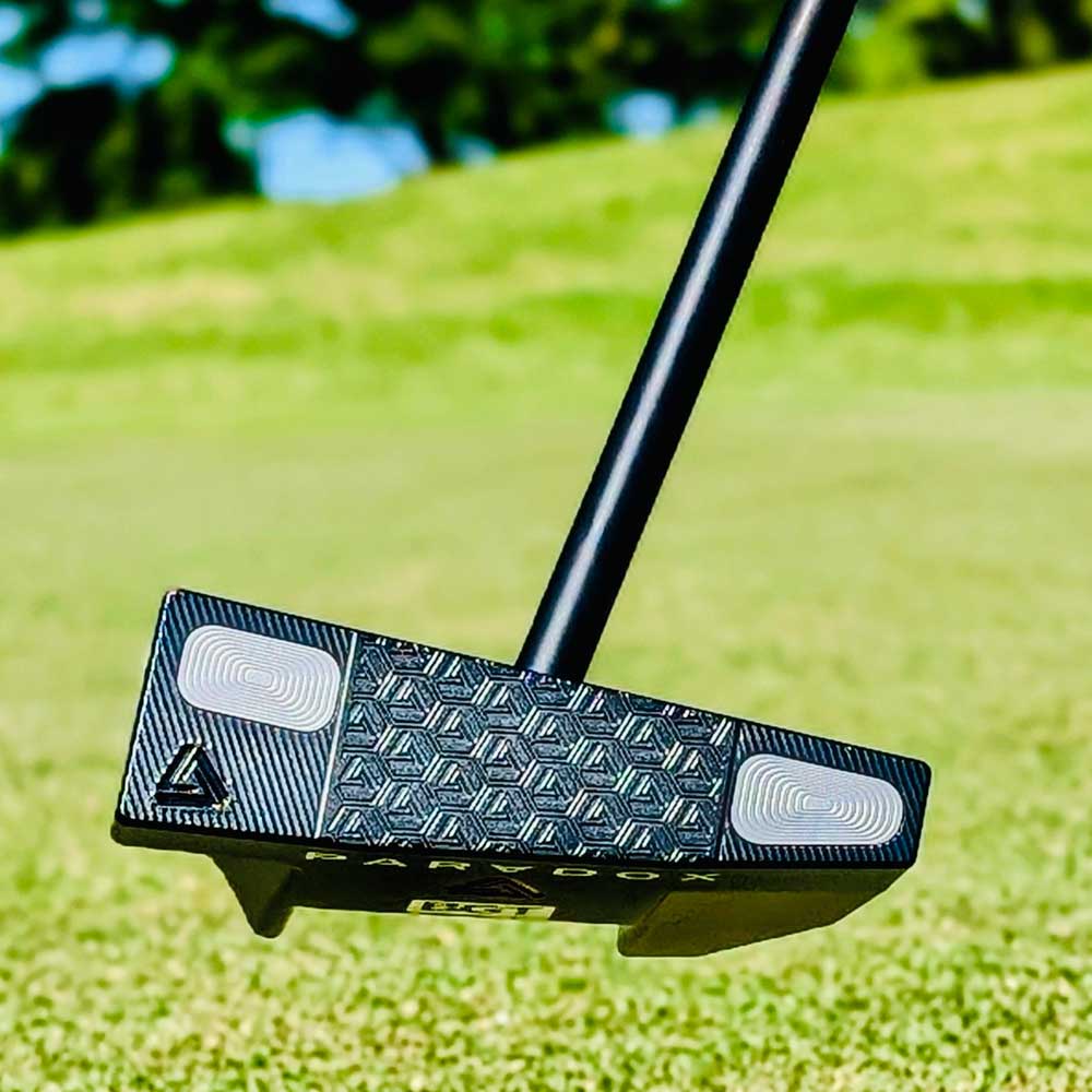 BGT Paradox Mallet Putter on a green golf course