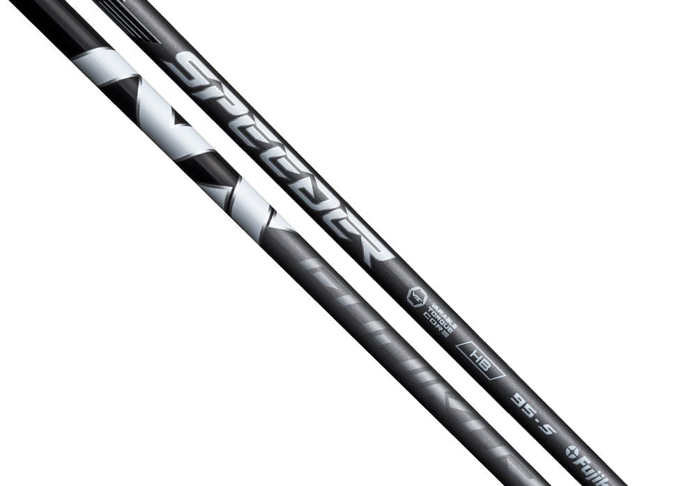 Two golf shafts with 'Speeder' branding on a white background