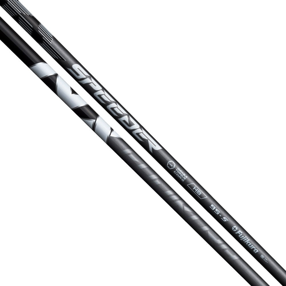 Two golf shafts with 'Speeder' branding on a white background